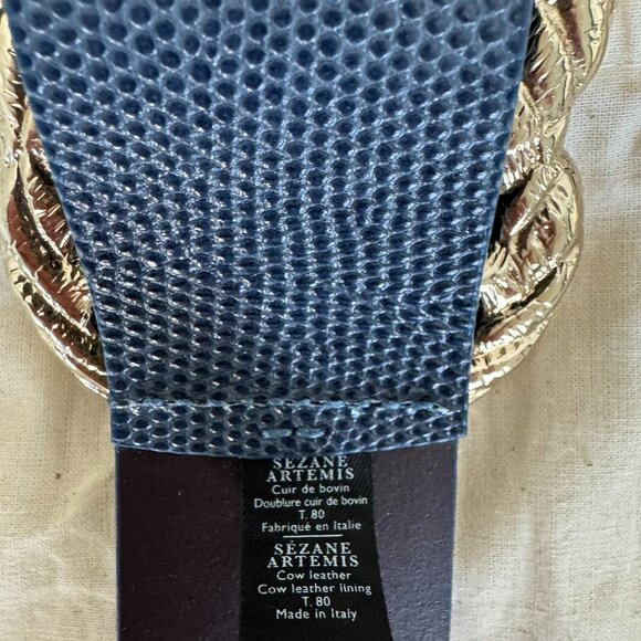 Sezane Artemis Belt, T. 80, Denim Tejus - Picture 3 of 4